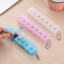 7 Day Tablet Pill Box Medicine Organiser Dispenser Daily Weekly Storage Case -UK