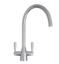 Franke Eiger Silk Steel Stainless Brushed Two Lever Kitchen Tap 115.0049.990 New