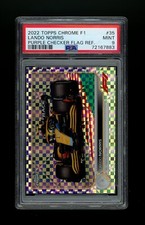 2022 Topps Chrome F1 Lando Norris Psa 9 Purple Checker Flag Refractor /199