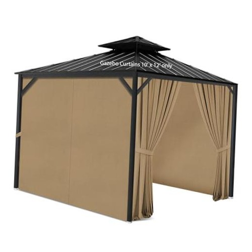 Gazebo privacy curtains with - gazebo,