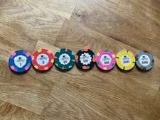 World Tophat And Cane Paulson Poker Chip Sample Set