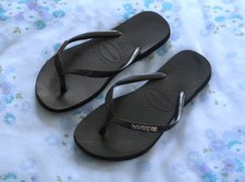 HAVAIANAS Black Flip-Flops UK : 5 : Brazil : 37 - 38 : Eur 39 - 40