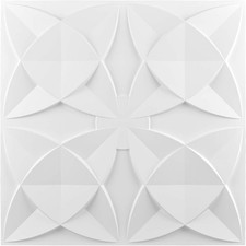 Art3d Decorative Ceiling Tile 2x2 Glue up, Suspended 12 Pack, White 