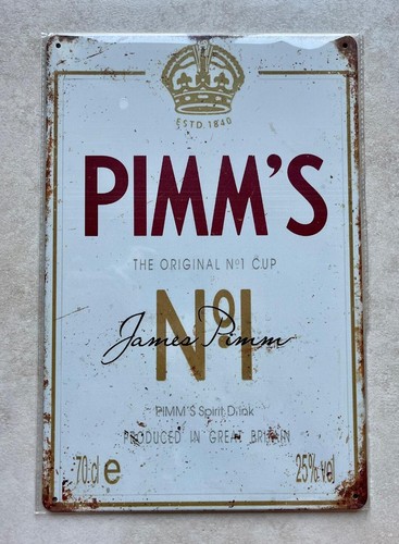 Pimm metal sign - sign, man