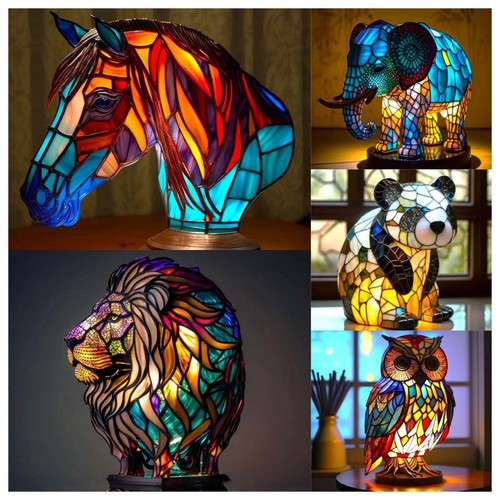 Led animals night light - led, resin