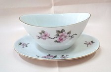  SELTMANN WEIDEN BAVARIA, MONIKA, SAUSAGE BOWL PEACH FLOWERS