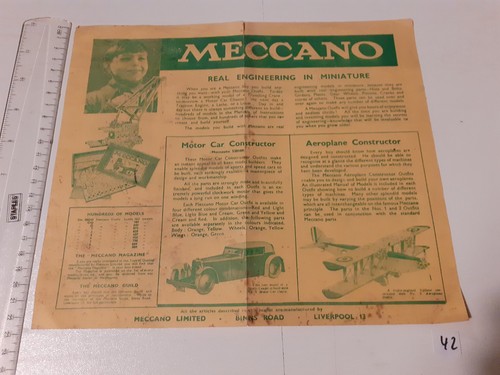 Meccano 1930s flyer car - 1930s,