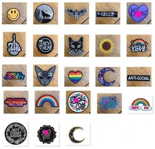 Iron-On Patches Vegan Glue Sew On Jackets Bags Hats Goth RUDE BUY 2 GET 1 FREE