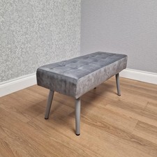 Grey Velvet Padded Dining
