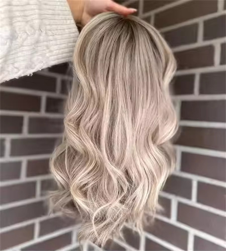 Ombre platinum blonde wig with - platinum,