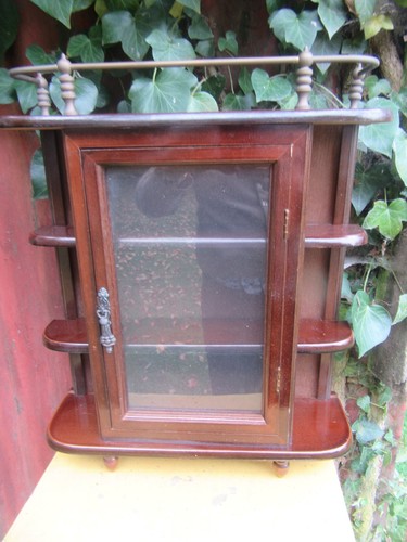 Vintage wooden curio wall - wooden,