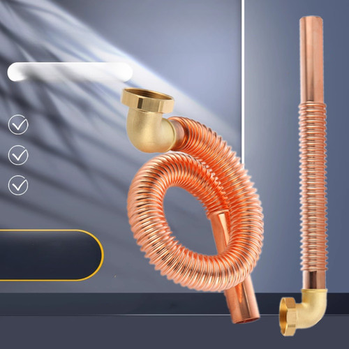 Copper bathtub drain pipe - copper,
