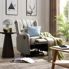 Recliner Swivel Armchair Grey