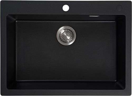 Black composite kitchen sink - composite,