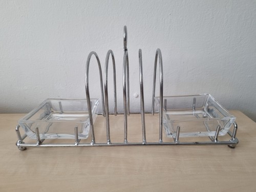 Vintage toast rack with side