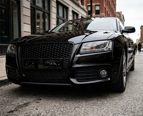 Gloss black front grille for - front,