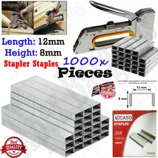 1000/10000 Heavy Duty 12mm Staples Staple Gun Tacker Upholstery Pins For Stapler