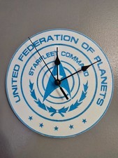 Star Trek - United Federation Of Planets Wall Clock - 3D Printed