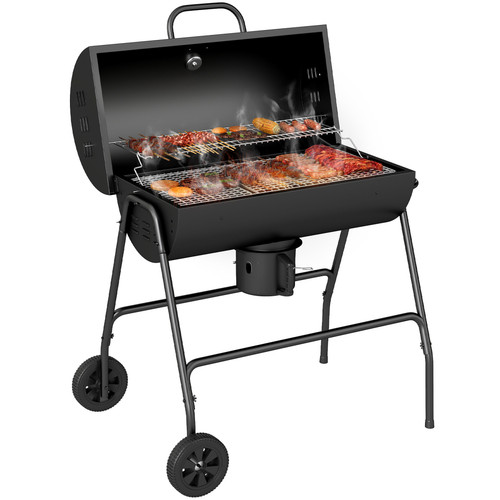 Outsunny barrel charcoal - outsunny,