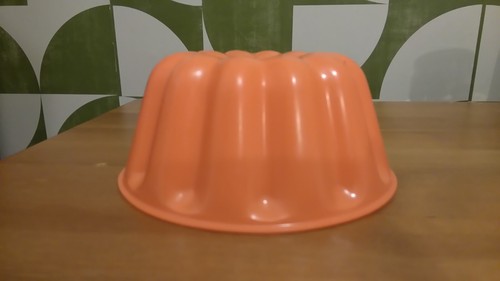 Orange plastic jelly mould - orange,