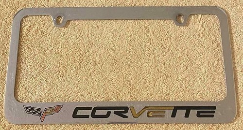 Corvette license plate frame - license,