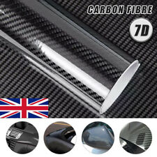 "60X12" Black 7D Gloss Carbon Fibre Vinyl Wrap Film car sticker Air/Bubble Free