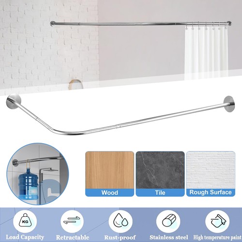Shower curtain pole shape - shower,