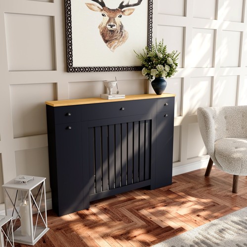 Radiator cover black - cover, modern