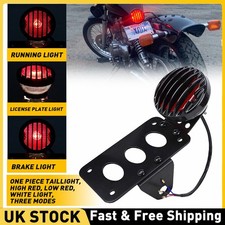 1SET For Honda Kawasaki Motorcycle LED Tail Brake Light License Plate Bracket