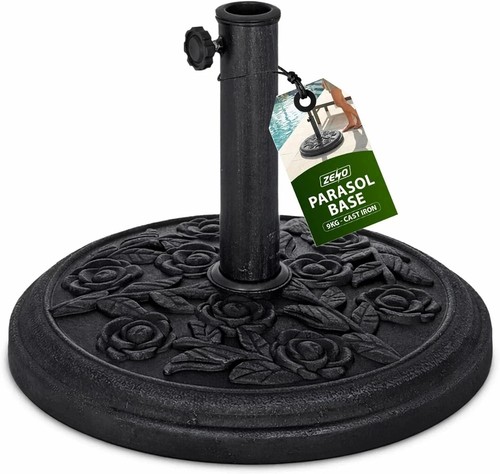 9kg cast iron parasol base - cast,