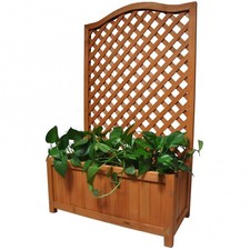 Wooden Planter With Lattice