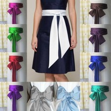 2.4"x79" Satin Sash Belt Ribbon for Wedding Bridesmaid flower girl fancy dress