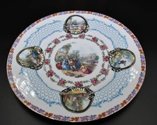 Antique Limoges Decorative Victorian Cabinet Plate 11" French, Bridgerton