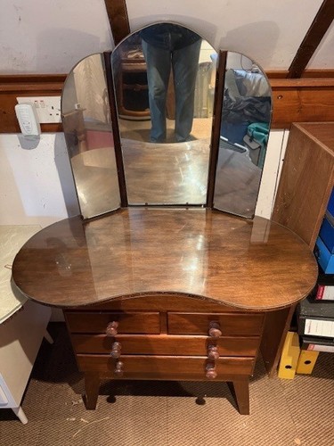 Vintage wooden dressing table - dressing,