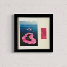 Christo - “The Surrounded Islands” offset print with original fabric scraps