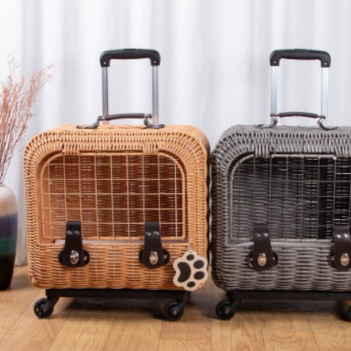 Wicker feline carrier - feline,