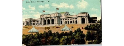 1920 union station postcard - dc,