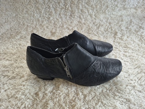 Rieker black leather - rieker, ankle