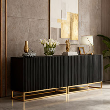 200cm Sideboard Black Matt &