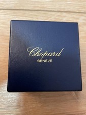 CHOPARD Geneve Vintage BLUE Leatherette HINGED Presentation JEWELLERY Case & BOX