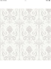 Laura Ashley - Josette - dove grey / white   - Wallpaper