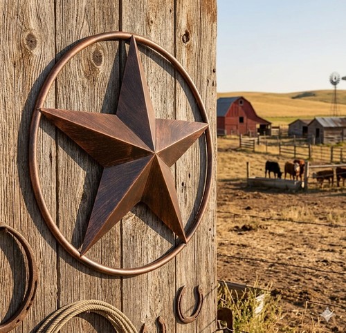 Barn metal star solid - metal,