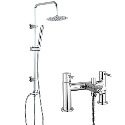 Chrome bath shower - shower, tap