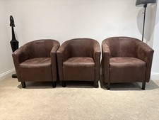 Brown Faux Leather Tub
