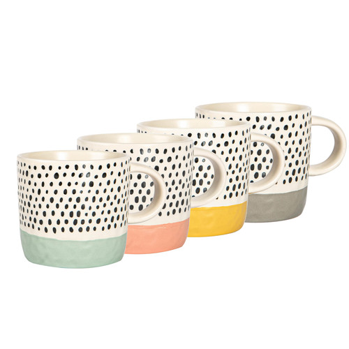 Dipped dotty stoneware - dipped, coffee