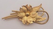 Vintage Coro Gold Tone Flower