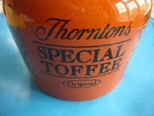 Rare Thorntons Special Toffee Pot /jar Brown Vintage
