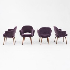 2018 Eero Saarinen for Knoll Executive Dining Arm Chairs in Purple 12+ Available