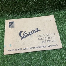 Douglas Vespa 42.L.2 125cc 92.L.2 125cc 150cc Operation manual Piaggio Mancave