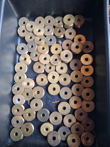 Meccano brass pulleys - x,